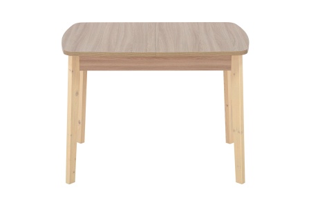 Стол раздвижной с овальной крышкой выбеленная береза / шимо светлый