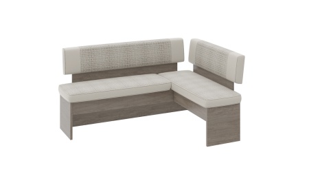 Кухонный уголок «Дублин» Дуб Сонома Трюфель/Кожзам Бежевый + Ткань Бежевая