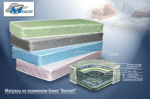Кровать с Ящиками Рада №1 с Матрасом в Подарок/Разные Цвета